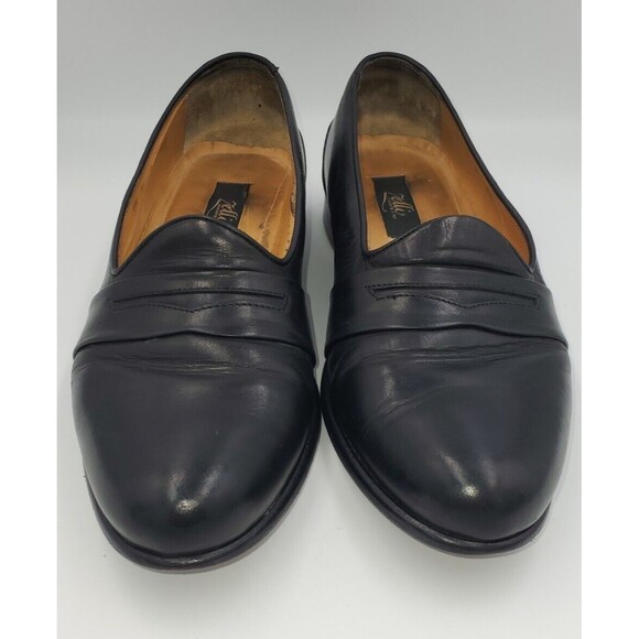 ZELLI Savannah‎ Black Leather Penny Loafer 8 1/2 M Hand Crafted In Italy main image 10